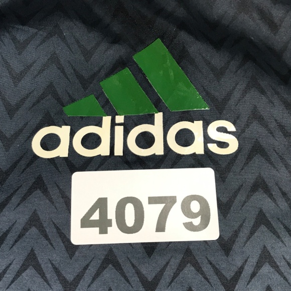 Celtics Adidas Track Jacket Full Zip Polyester Stretch Green Gray Mens Medium - Picture 9 of 9